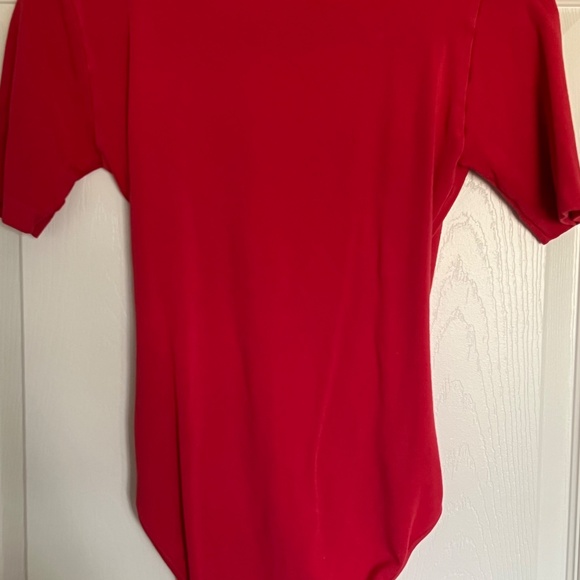 Coral Pink Faux Wrap Bodysuit by C’est Moi - Picture 2 of 9